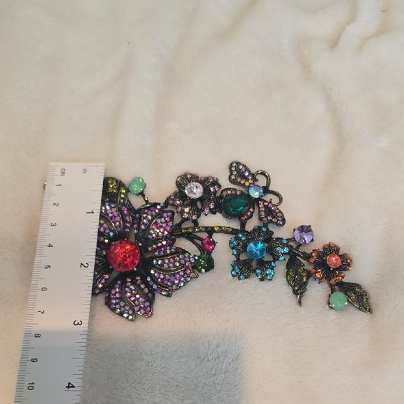 Colorful Floral Statement Brooch - Picture 7 of 7